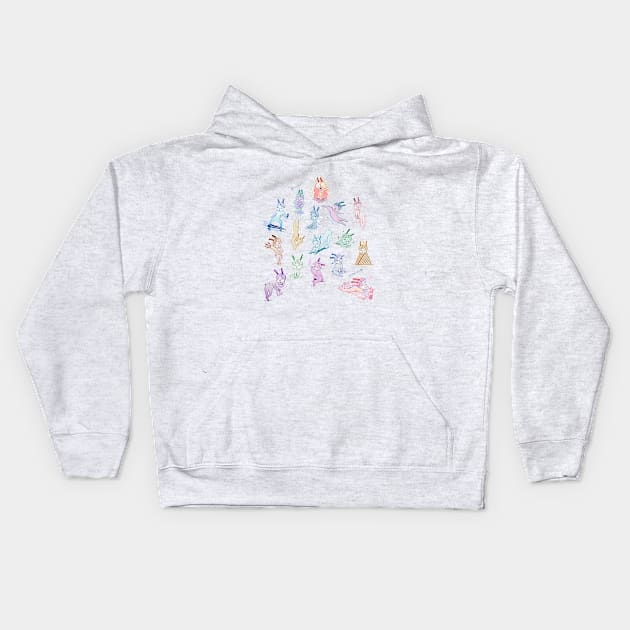 cute animals Kids Hoodie by Daria Kusto